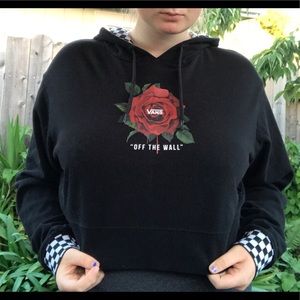 VANS Checkered Cropped Sweatshirt